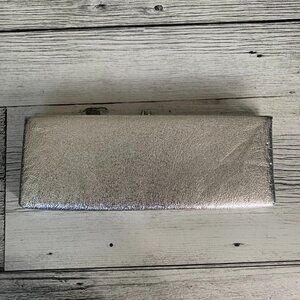 Vintage 50s Silver Lame Clutch Handbag Purse Party Formal Evening Retro Mod Bag